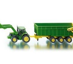 Traktor sa bagerom i prikolicom