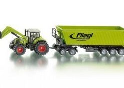 Traktor sa utovarivačem i prikolicom