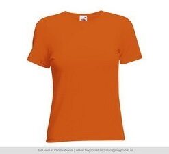 Lady-Fit Crew Neck Tee Orange S