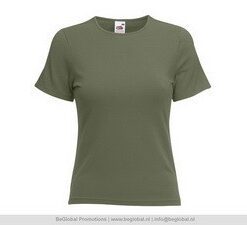 Lady-Fit Crew Neck Tee Olive S