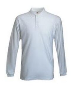 Long Sleeve Polo White M