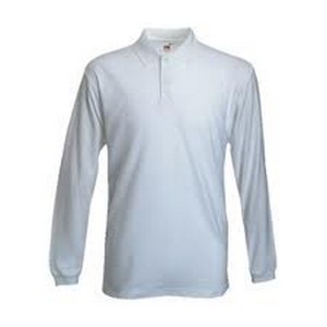 Long Sleeve Polo White M