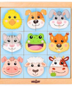 Drvene puzle  - glave zivotinja