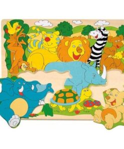 Puzzle " Vesele africke životinje"