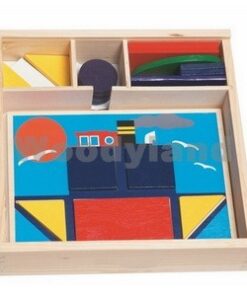 Drvena kutija sa 10 sablona za sklapanje slika