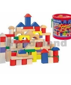 Drvene kocke u boji, 100 delova