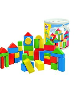 Drvene kocke u boji -50 komada