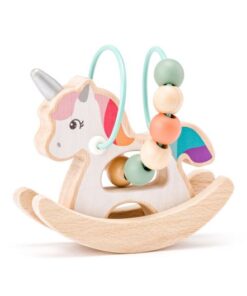 Drveni jednorog sa perlama