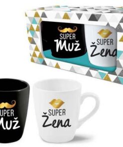 Set šolja za parove - SUPER ŽENA + SUPER MUŽ