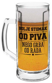 Krigla - Bolje stomak od piva nego grba od rada