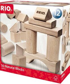 Brio - Set kocki , natural 50 komada