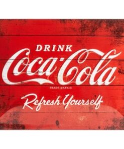 Nostalgic-Art metalna dekorativna tabla - Coca Cola Logo- Red Refresh Yourself