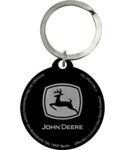 Alternative view of Nostalgic-Art okrugli privezak za ključeve - John Deere - Logo