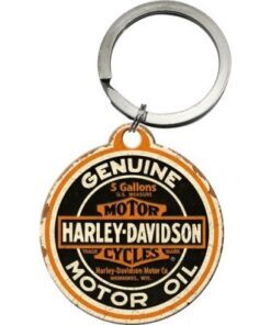 Nostalgic-Art okrugli privezak za ključeve - Harley Davidson - Genuine Motor Oil