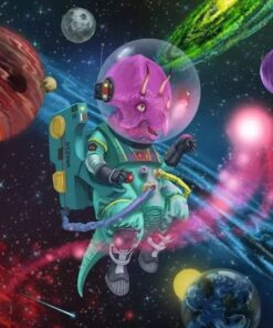 Alternative view of Ravensburger puzzle (slagalice) - Dinosaurusi u svemiru