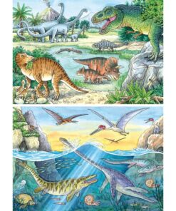 Alternative view of Ravensburger puzzle (slagalice) - Dinosaurusi na svom staništu