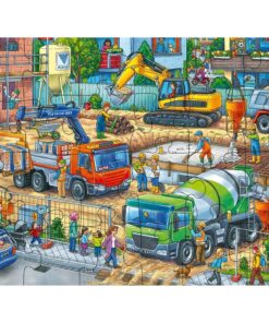 Alternative view of Ravensburger puzzle (slagalice) - Dešavanje na gradilištu