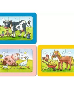 Alternative view of Ravensburger puzzle (slagalice) - Moje prve puzzle, 3 u 1, krava, prase, konj