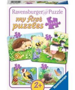 Ravensburger puzzle (slagalice) - Moje prve puzzle, 4u 1, sumske zivotinje