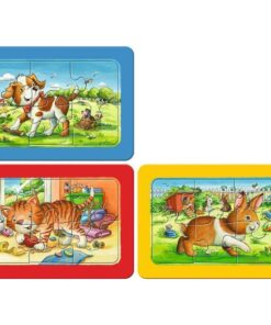 Alternative view of Ravensburger puzzle (slagalice) - Moje prve puzzle, 3 u 1, Pas, zec, macka