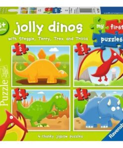 Ravensburger puzzle (slagalice) - Moje prve puzzle, 4 u 1,dinosaurusi