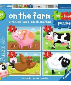 Ravensburger puzzle (slagalice) - Moje prve puzzle, 4 u 1, farma