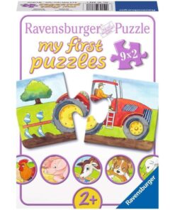 Ravensburger puzzle (slagalice) - Moje prve puzzle,9 u 1, na farmi