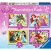Ravensburger puzzle (slagalice) - Diznijeve princeze, 4 u 1