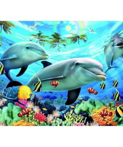 Alternative view of Ravensburger puzzle (slagalice) - Delfini