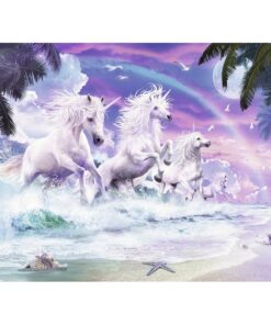 Alternative view of Ravensburger puzzle (slagalice) - Jednorozi u trku