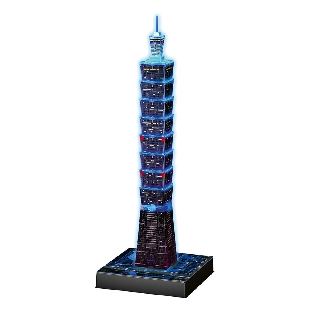 Ravensburger 3D puzzle (slagalice) - Finansijski centar Taipei 101 nocno izdanje - Image 2