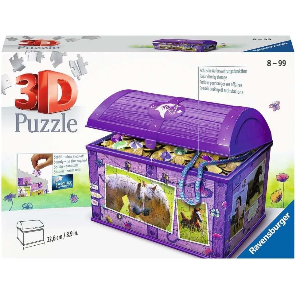 Ravensburger 3D puzzle (slagalice) - Kutija za blago sa motivom konja