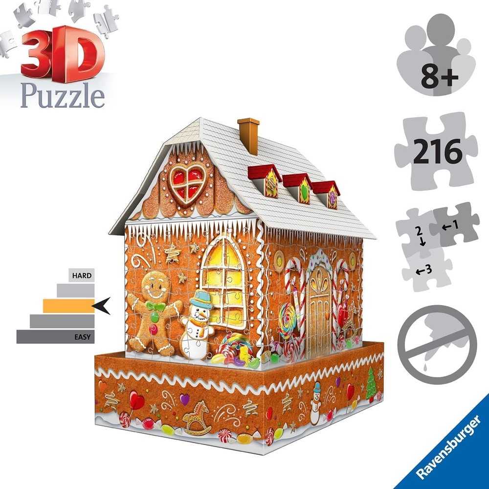 Ravensburger 3D puzzle (slagalice) - Medena kuća - Image 3