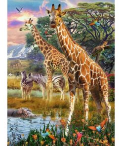 Alternative view of Ravensburger puzzle (slagalice) - Žirafe u Africi