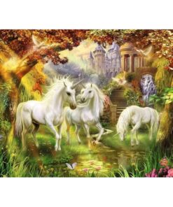 Alternative view of Ravensburger puzzle (slagalice) - Jednorozi u sumi