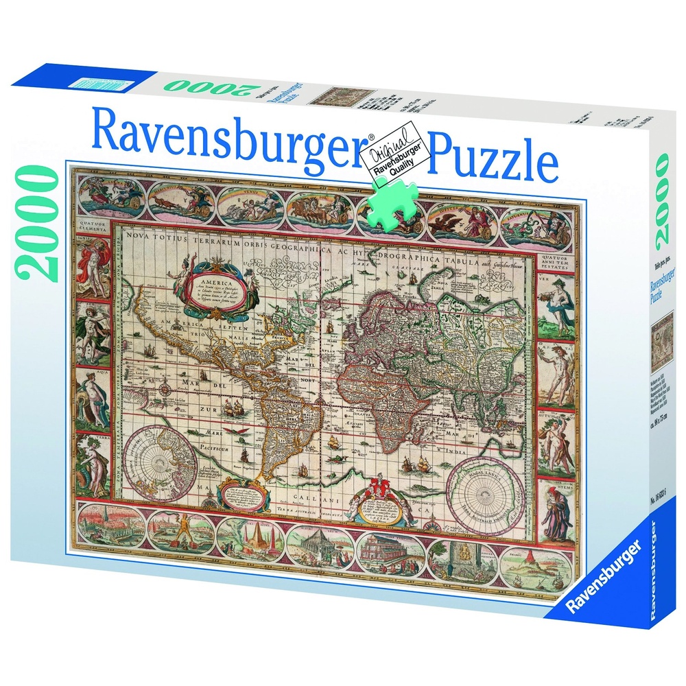Ravensburger puzzle (slagalice)- Mapa sveta iz 1650te